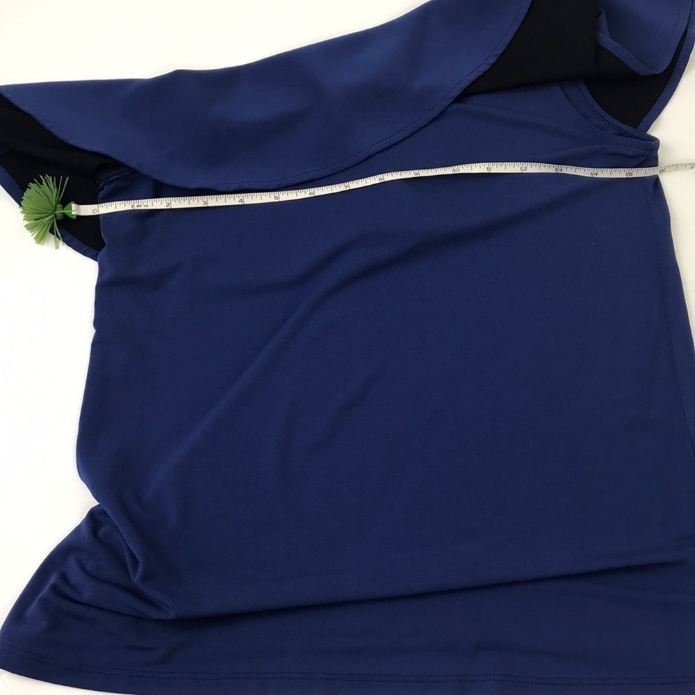Banana Republic royal blue one shoulder blouse - Picture 4 of 7